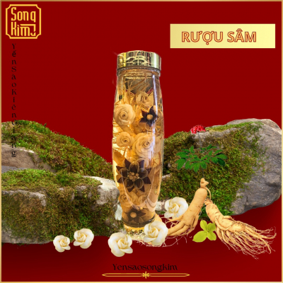 Rượu sâm khắc hoa