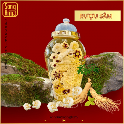 Rượu sâm khắc long phụng