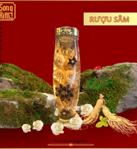 Rượu sâm khắc hoa 