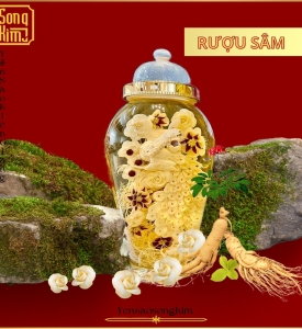 Rượu sâm khắc long phụng 