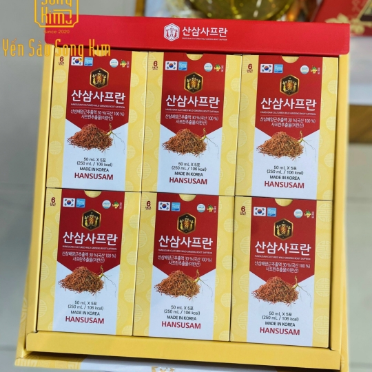 Nước Hồng Sâm Nhụy Hoa Nghệ Tây 70ml x 30 gói