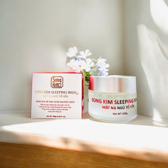 Mặt Nạ Ngủ Tổ Yến Dưỡng Ẩm Song Kim 100g