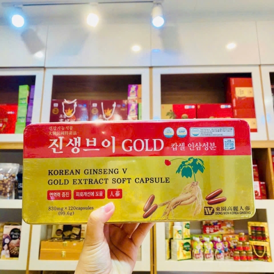 Viên Đạm Sâm Nhung Hươu Korean Ginseng V Gold  120 Viên